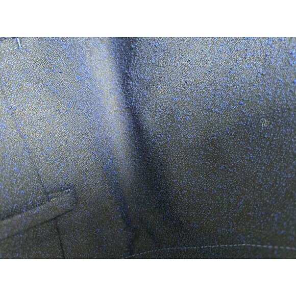 Chuks Collins Mens Navy Blue Tailored Trousers Pants With Button Size 32/30 - Picture 8 of 8